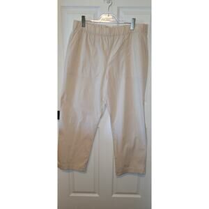 Gap Pants Womans XLarge Beige Cargo High Rise Pull On Off Duty Khaki Leg Stretch